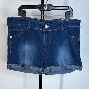 XOXO Blue Denim Shorts with Cuffed Hems